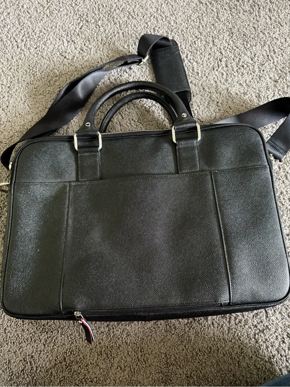 Cole Haan American Airlines Saffiano leather flight travel tote attache bag